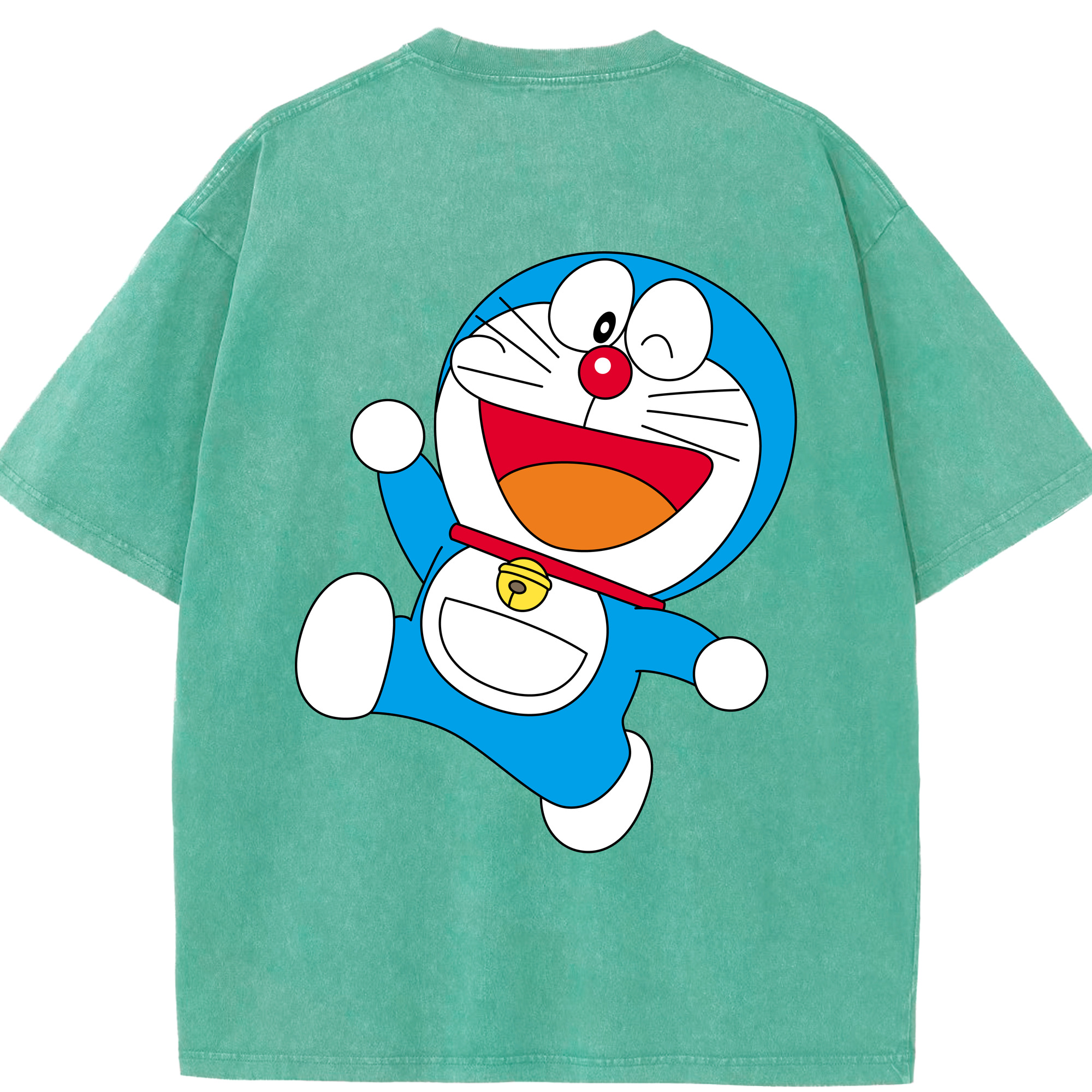 （画像用） ドラえもん Doraemon 綿100% ヴィンテージ風 半袖Tシャツ（背面プリント）